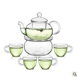 玻璃茶具套裝 精美花茶茶具的高清視覺盛宴